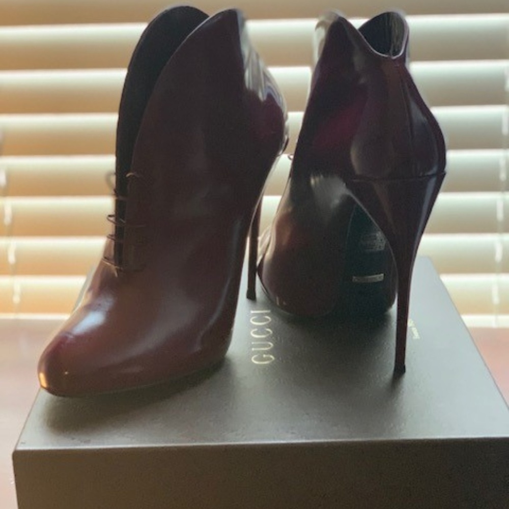 Gucci Patent Regal Lace-up Bootie